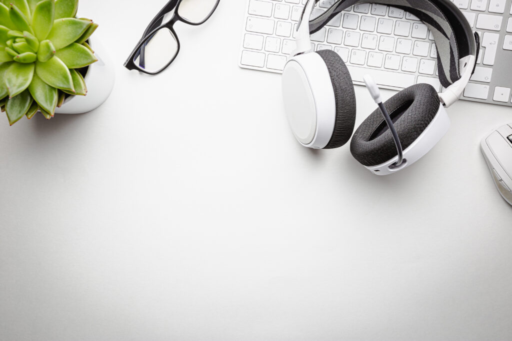 オンラインで指導を受けるためのヘッドセット