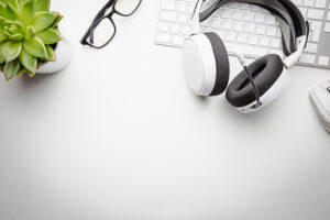 オンラインで指導を受けるためのヘッドセット