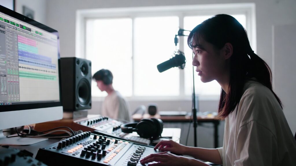 DTMによるミックスの様子